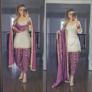 💥*Launching New Designer Party Wear Look Top ,  Dhoti Styles Salwar and Dupatta *(NF1184)👌❤️