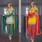💥*Launching New Designer Party Wear Look Top ,Patiyala Salwar and Dupatta (NF1186) 👌❤️