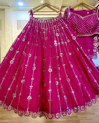 Pink color Georgette Sequence Work Party Wear Lehenga choli SD 203