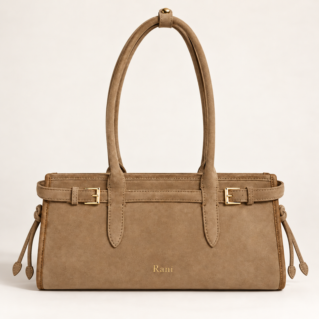 Amara Suede Shoulder & Crossbody Bag in Oat